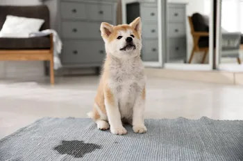 puppy peed on the carpet