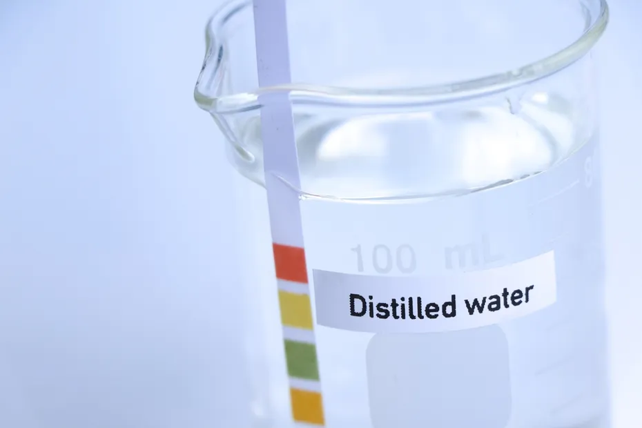 distilled water in laboratory