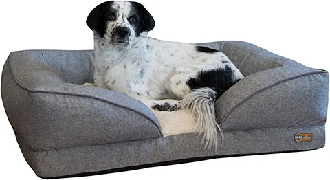 K&H Pet Products Pillow-Top Orthopedic Bolster Cat & Dog Bed