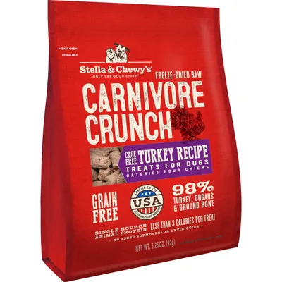 Stella &amp; Chewy's Carnivore Crunch Dog Treats Turkey Recipe