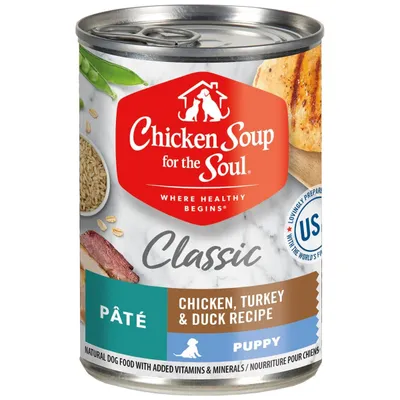 New Project Chicken Soup for The Soul Puppy - Chicken, Turkey &amp; Duck Classic Wet Dog Food 