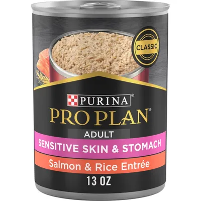 Purina Pro Plan Sensitive Skin &amp; Stomach Wet Dog Food Pate Salmon &amp; Rice Entree 