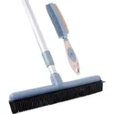 Pet Hair Removal Rubber Broom with Built in Window Shower Squeegee