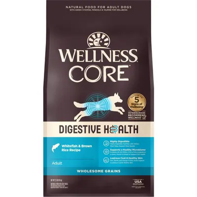 Wellness CORE Digestive Health Wholesome Grains Whitefish &amp; Brown Rice Recipe Dry Dog Food