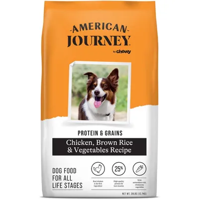 American Journey Protein & Grains Chicken, Brown Rice & Vegetables Recipe Dry Dog Food