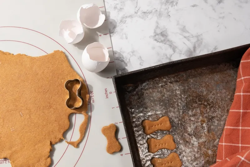 Making homemade healthy dog treats