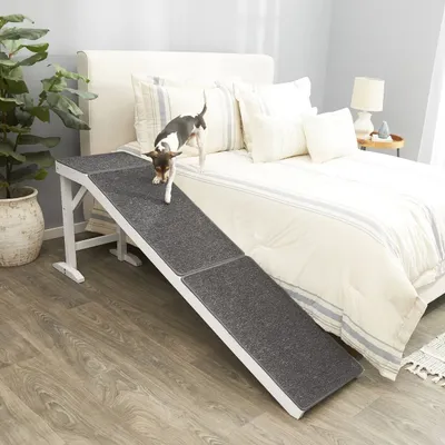 Frisco Deluxe Wooden Carpeted Cat & Dog Ramp