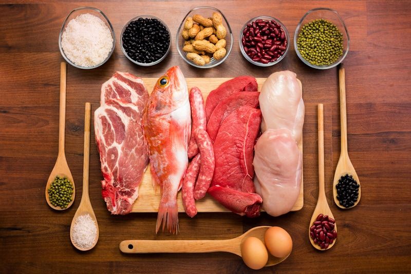Different kinds of raw protein