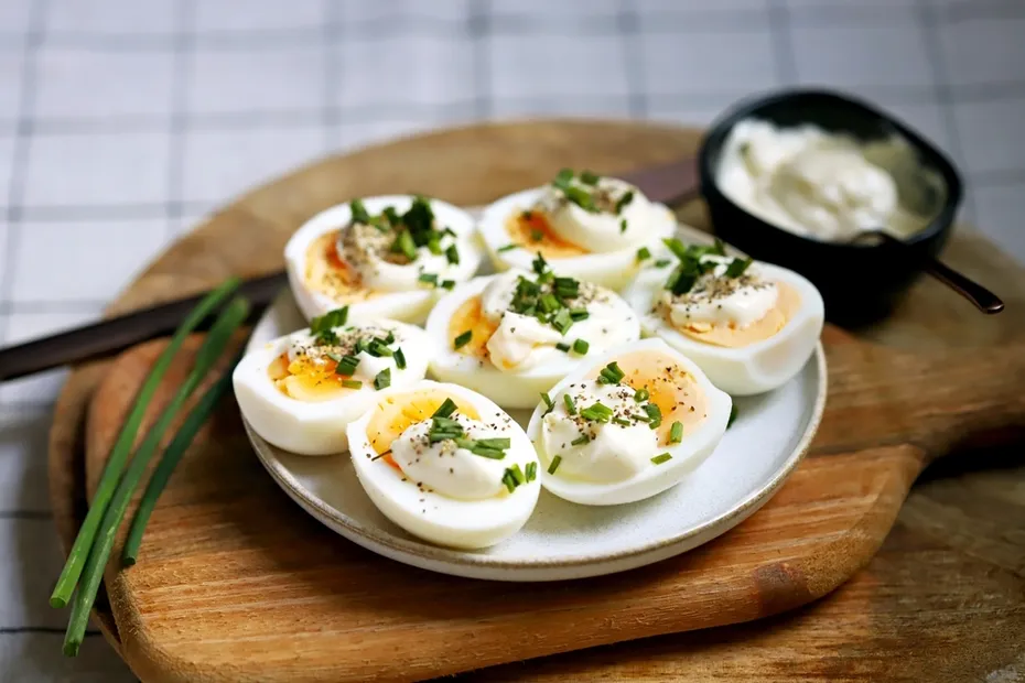 deviled-eggs-on-white-plate