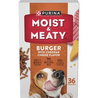 New Project Moist & Meaty Burger with Cheddar Cheese Flavor Dry Dog Food