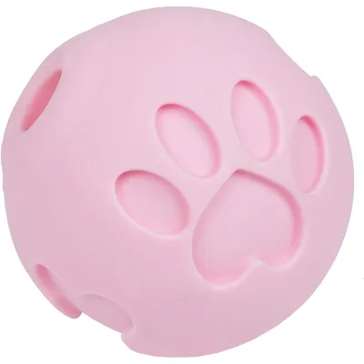PETIQUE Pink Paw Me! Treat Ball Dispenser and Dog Toy