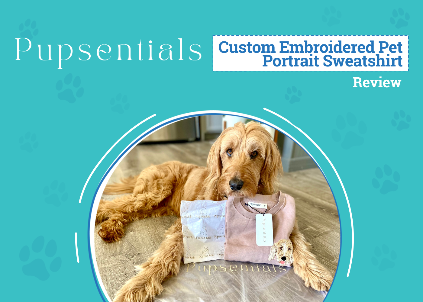 Pupsentials Custom Embroidered Pet Portrait Sweatshirt Review - featured image