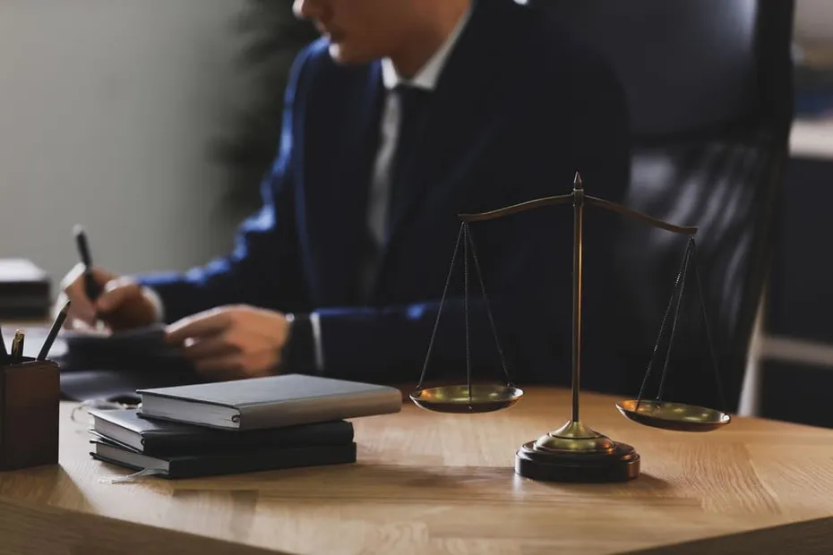 lawyer working 0n documents