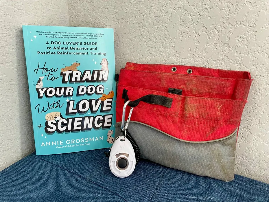 How to Train Your Dog with Love + Science Book Review - book with materials