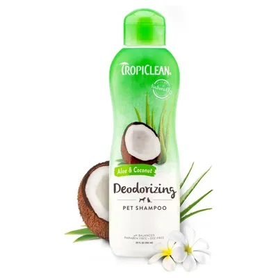TropiClean Deodorizing Aloe &amp; Coconut Dog &amp; Cat Shampoo
