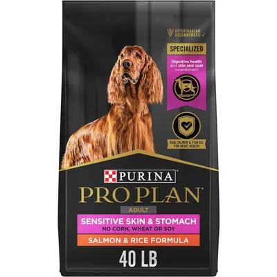 Purina Pro Plan Adult Sensitive Skin & Stomach Salmon & Rice Formula Dry Dog Food