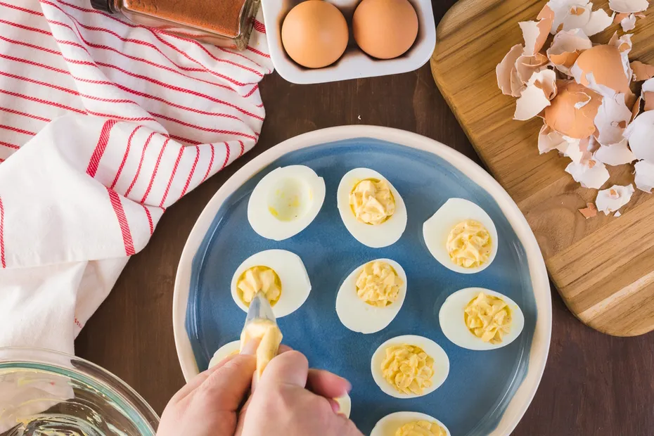 Preparing-deviled-eggs