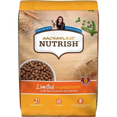 Rachael Ray Nutrish Limited Ingredient Dog Food, Lamb Meal &amp; Brown Rice Recipe