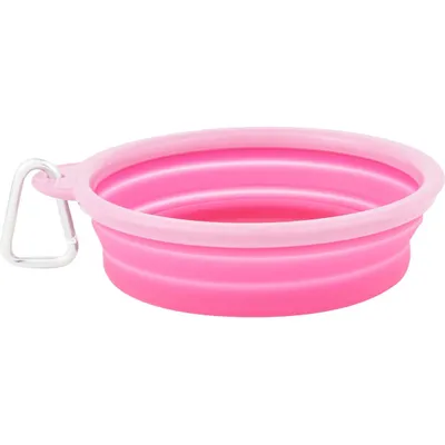 Prima Pets Collapsible Silicone Travel Dog &amp; Cat Bowl With Carabiner