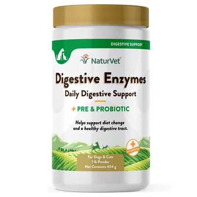 NaturVet Digestive Enzymes Plus Probiotic Powder