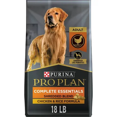 Purina Pro Plan High Protein Shredded Blend Chicken &amp; Rice Formula with Probiotics Dry Dog Food