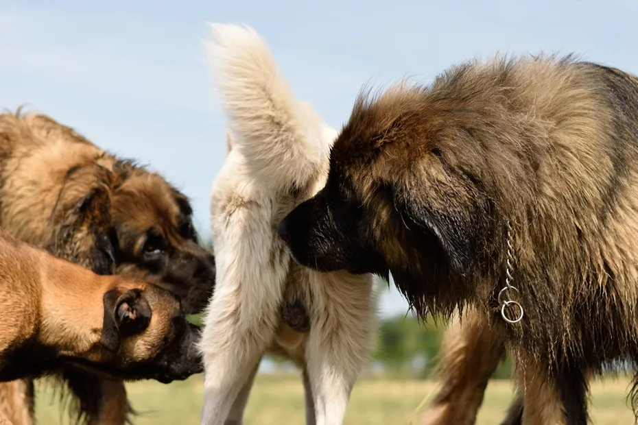 dogs sniffing eachother