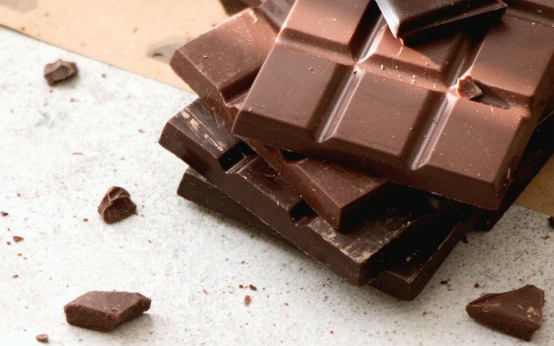 chocolate bars on white surface
