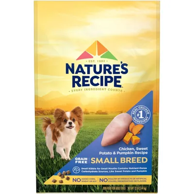 Nature's Recipe Small Breed Grain-Free Chicken, Sweet Potato &amp; Pumpkin Recipe Dry Dog Food