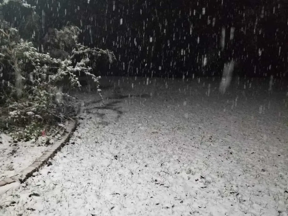 The night it started snowing.