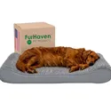 Furhaven Pet Plush Ergonomic Orthopedic Dog Bed
