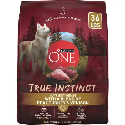Purina ONE True Instinct Natural High Protein with Real Turkey & Venison Dry Dog Food New