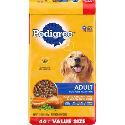 Pedigree Complete Nutrition Roasted Chicken, Rice & Vegetable Flavor Dog Kibble Adult Dry Dog Food