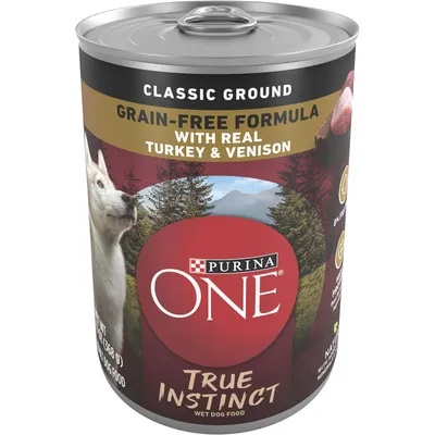 New Project Purina ONE Wet Dog Food True Instinct Classic Ground Grain-Free Formula With Real Turkey And Venison High Protein Wet Dog Food
