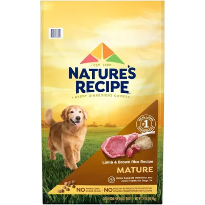 Nature_s Recipe Mature Lamb & Rice Recipe Dry Dog Food New