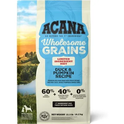 ACANA Singles + Wholesome Grains Limited Ingredient Diet Duck &amp; Pumpkin Recipe Dry Dog Food 