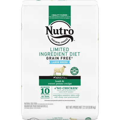 Nutro Limited Ingredient Diet Sensitive Support with Real Lamb & Sweet Potato Grain-Free Large Breed Adult Dry Dog Food
