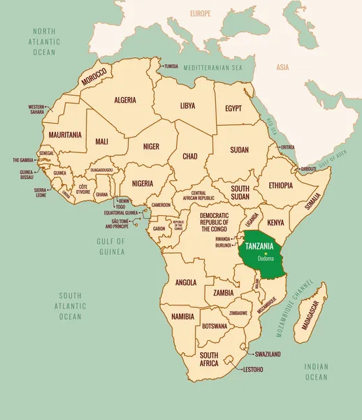 map of Africa