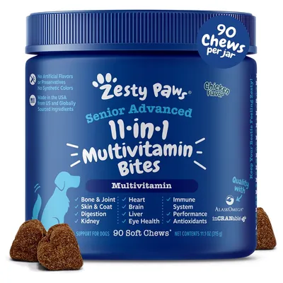 Zesty Paws Senior Advanced 11-in-1 Bites