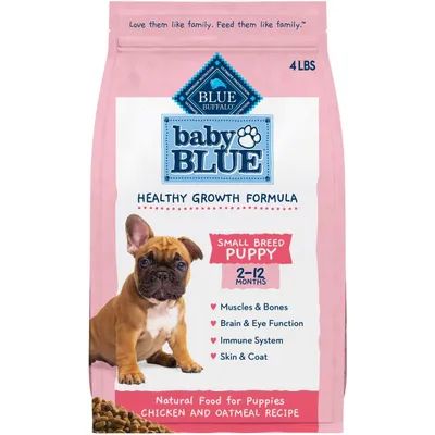 Blue Buffalo Baby BLUE Small Breed Puppy Chicken &amp; Oatmeal Recipe Dry Dog Food 