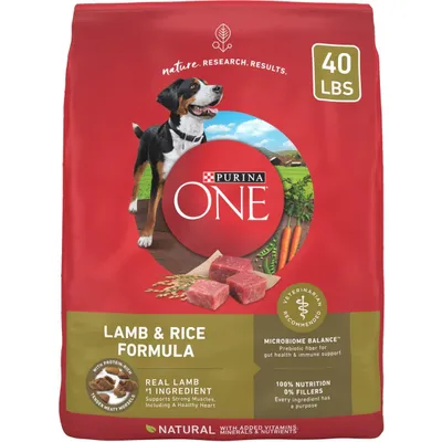 Purina ONE Natural SmartBlend Lamb & Rice Formula Dry Dog Food New