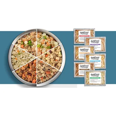 JustFoodForDogs Sampler Variety Box Frozen Human-Grade Fresh Dog Food New