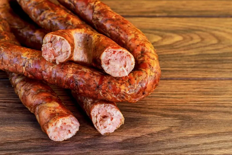 kielbasa on the table