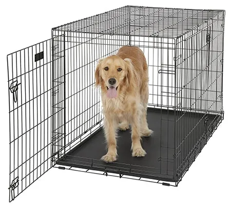 MidWest iCrate Fold &amp; Carry Double Door Collapsible Wire Dog Crate