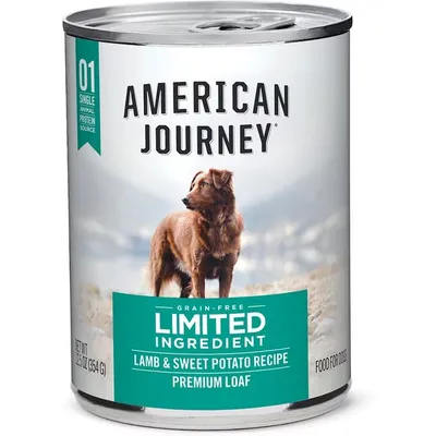 American Journey Limited Ingredient Diet Premium Loaf Lamb &amp; Sweet Potato Recipe Grain-Free Canned Dog Food 