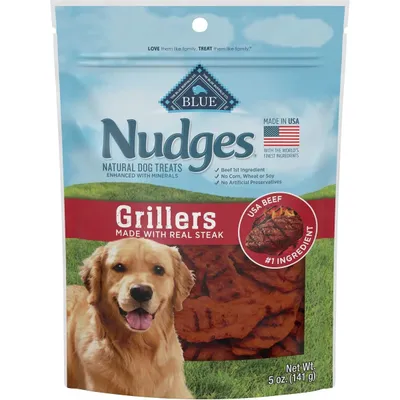Blue Buffalo Nudges Grillers Steak Dog Treats