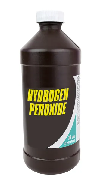 a bottle of hydrogen peroxide