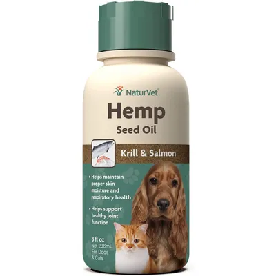 NaturVet Hemp Seed Oil Krill and Salmon