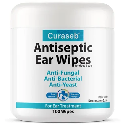 Curaseb Cat &amp; Dog Ear Infection Treatment Wipes 