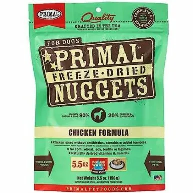 Primal Chicken Formula Nuggets Grain-Free Raw Freeze-Dried Dog Food