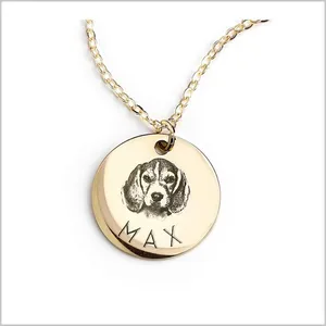 Personalized Pet Gifts Custom Pet Jewelry Dog Necklace Cat Gift Custom Portrait Unique Gift Christmas gift